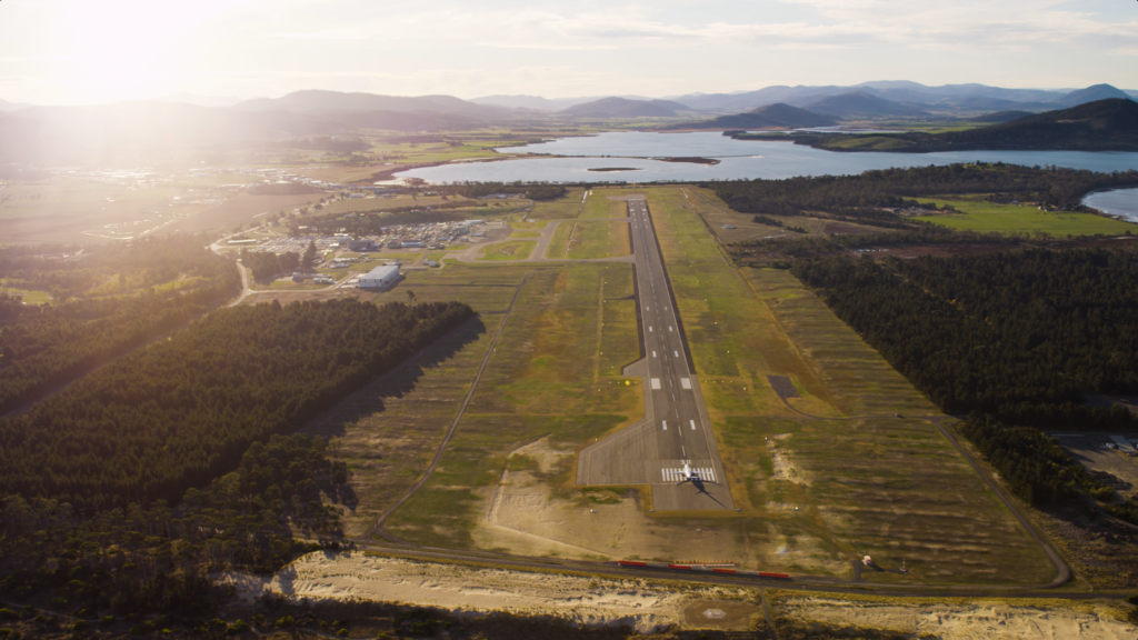 Hobart Airport from the air